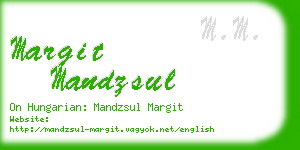 margit mandzsul business card